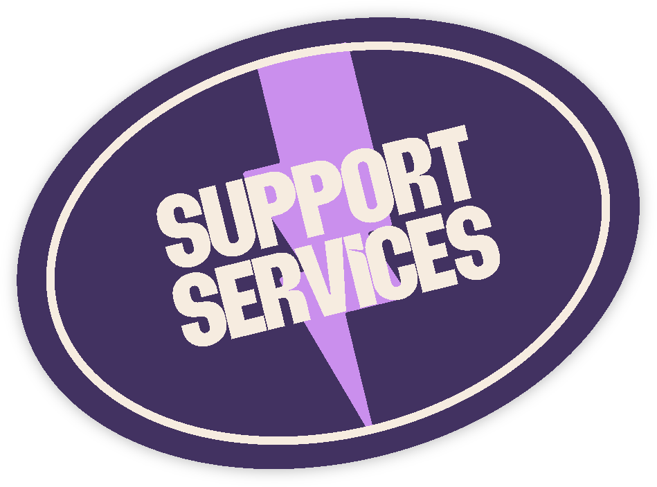 image-support-service Neurodivergent support worker helping a client in a workplace setting